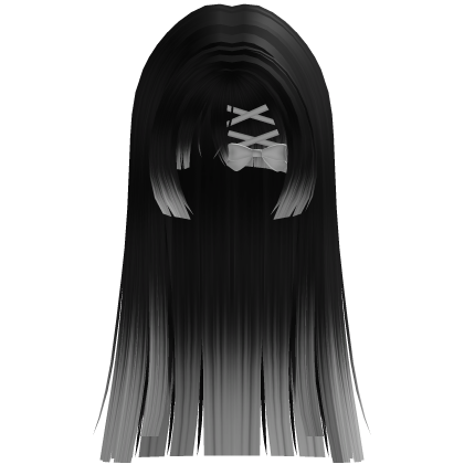 Black to White Lost Ghost Goth Hime Bow (っ˕ -｡) Roblox item