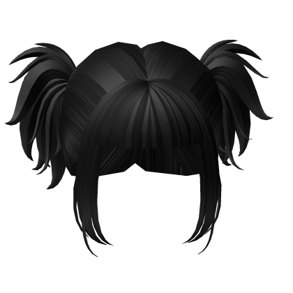 Black Cheap Y2K Double Spiky Hair