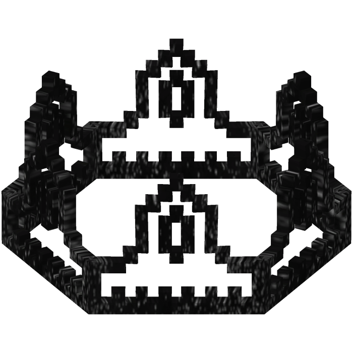 Black Iron 8-Bit Royal Crown Outline (Addon)