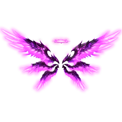 Glowing Angel Wings w/ Halo - Pink (Emissive)