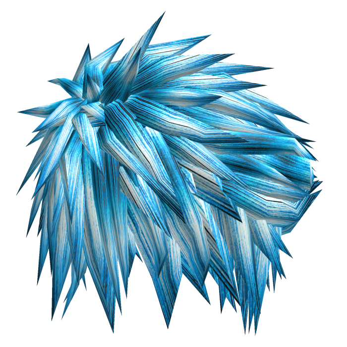 final fantasy cloud strife spiky hair in blue