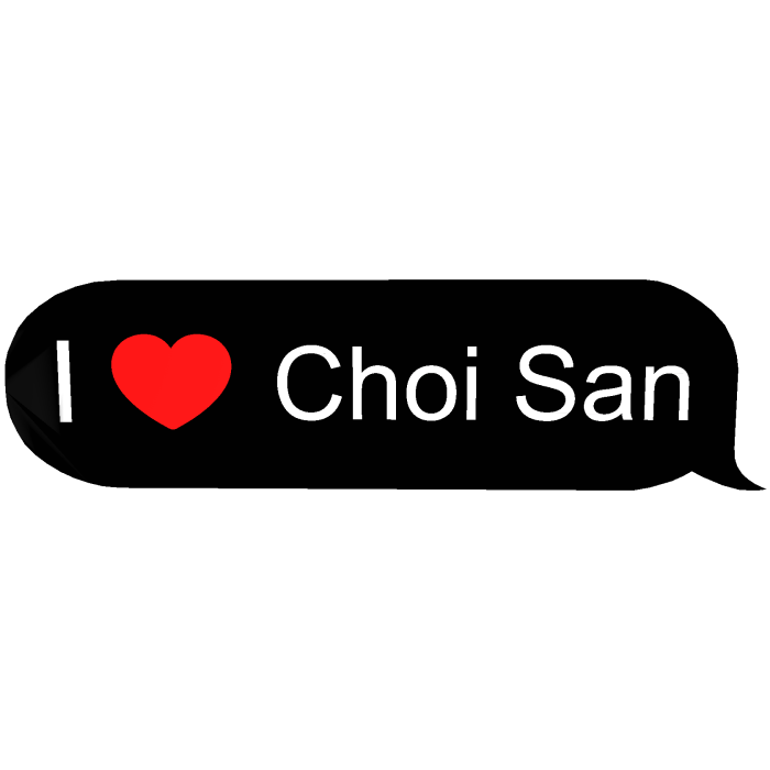 I Love Choi San ATEEZ Kpop text