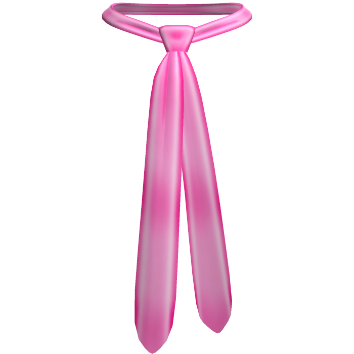 Pink Preppy Kawaii Skinny Tie Necklace