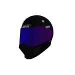 Outcast Raider Helmet Black + Purple Visor