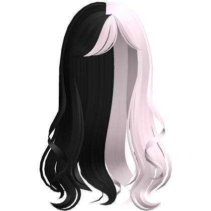 ♡ Black & Pink Soft Long Layered Hair W Curls Roblox item