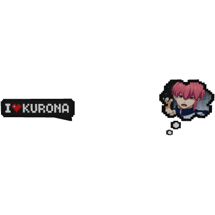 Kurona Blue Lock | I Love Text + Thinking Bubble