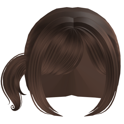 Cute Side Pigtail in Dark Brown