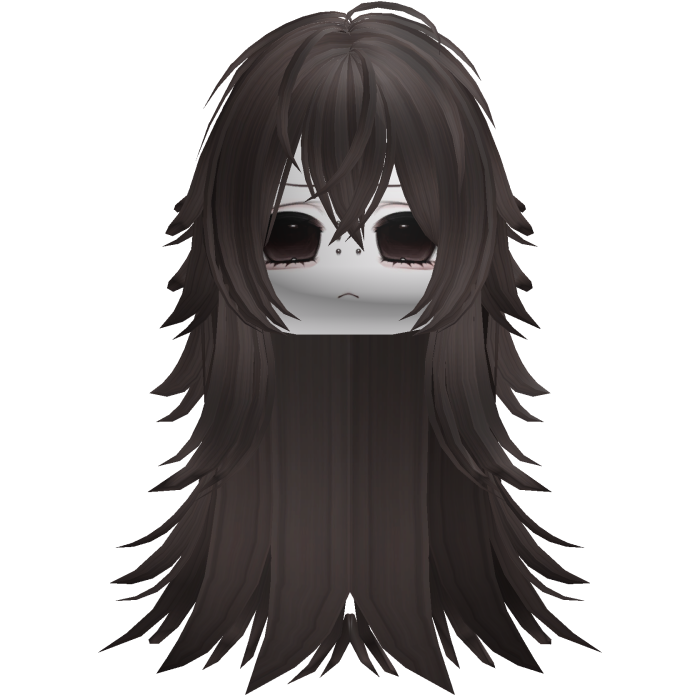 Vkei Moe Dark Brown Messy Long Hair