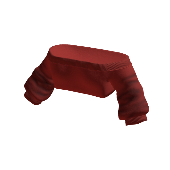 Red Halloween Crop Sweater