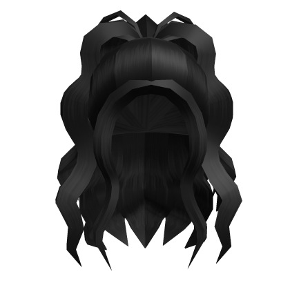 Black curly celebrity hair Roblox item