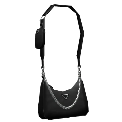 Black Nylon Shoulder Bag w/ Chains | Roblox Item - Rolimon's