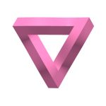 3D Pink Impossible Triangle