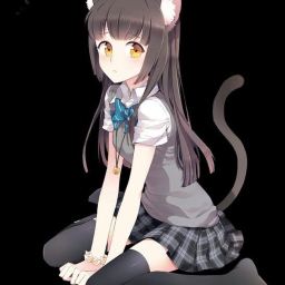 Cart ride into cute anime girl