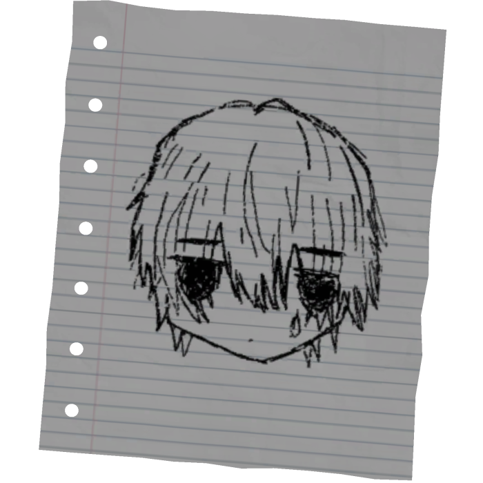 teary sad anime boy drawing