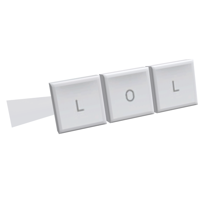 White Keybaord Hairclip V2 [Lol]