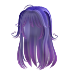 Blueish Purple Messy Heart Hair