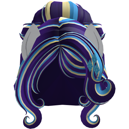 Rarity Hair W/ Blond & Blue Strips MLP Roblox item