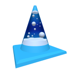 Aqua Lava Lamp Traffic Cone