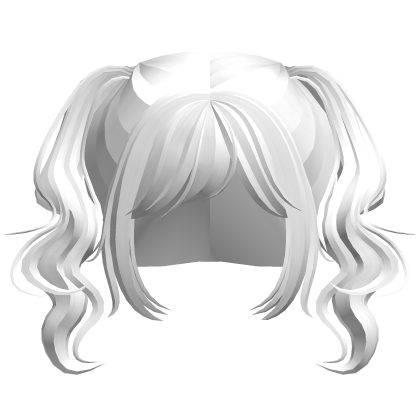 ♡ cheap short wavy ponytails (white) Roblox item