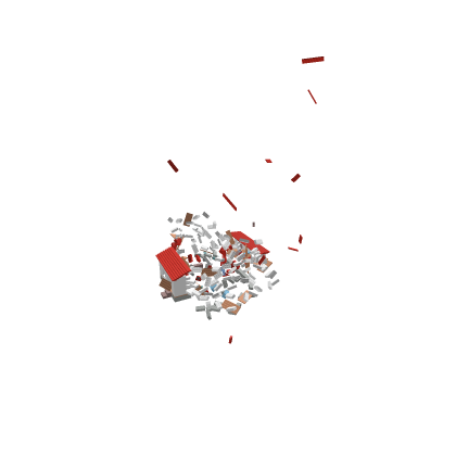 Exploding building