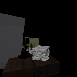 stare at a desk