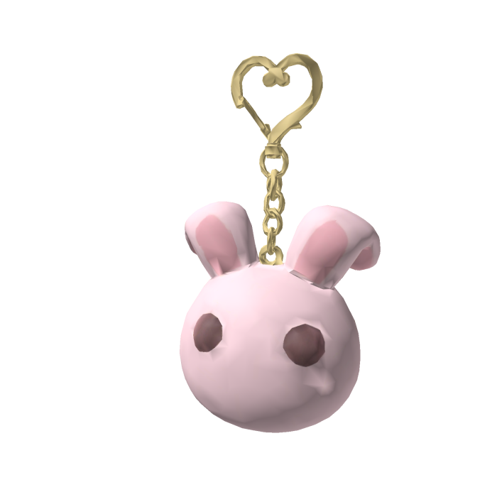 Kawaii Pastel Pink Bunny Keychain 🌸
