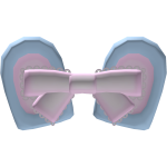 ♡ ꒰ [FREE] adorable bunny ears w/ pink bow in blue