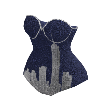 Sabrina Skyline Sequin Sparkle Blue Bodysuit BB