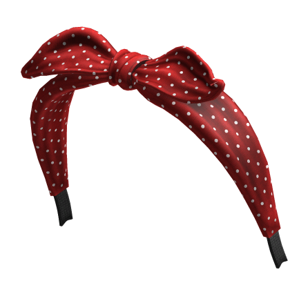 Tied Trendy Headband (Red Dots) Roblox item
