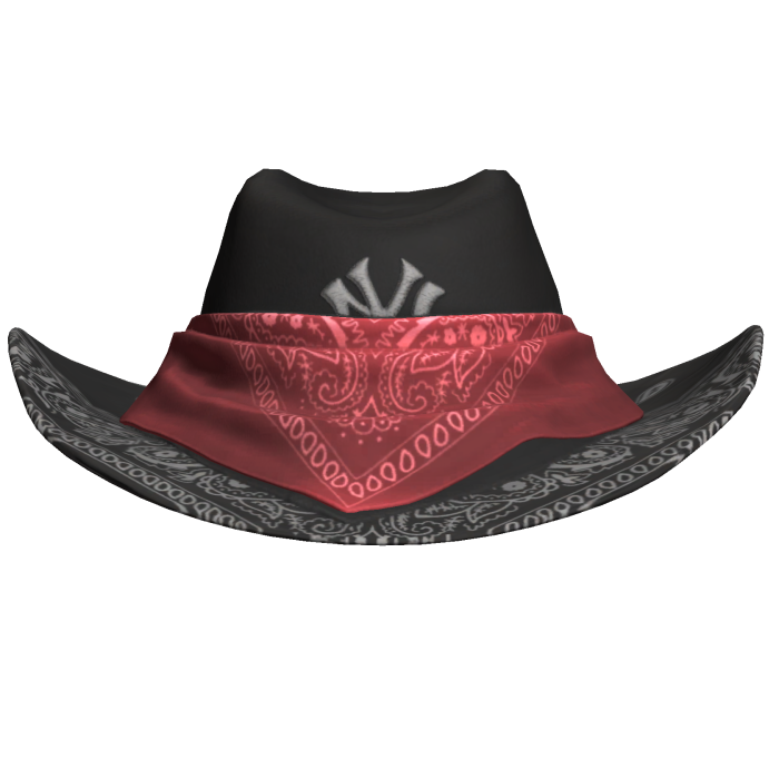 Black & Red NYC Bandana Cowboy Hat
