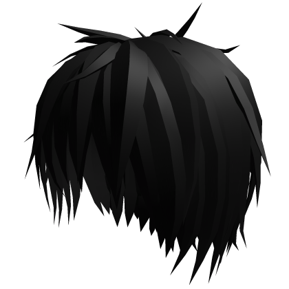 Messy Emo Shaggy Anime Boy Mullet (black)