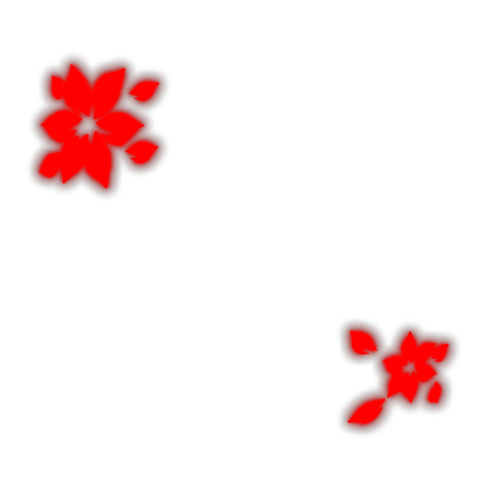 Red Glowing Flowers Bloom [Emissive]