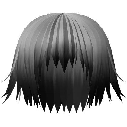 blunt messy layered grey hair thumbnail