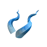 Eternity's Baby Blue Elegant Spiral Horns