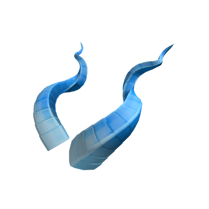 Eternity's Baby Blue Elegant Spiral Horns thumbnail