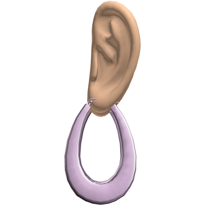 Purple 2000s Teardrop Earrings Ears