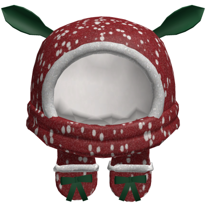 Cute Red Christmas Fawn Hood ♡ Xmas Winter Deer
