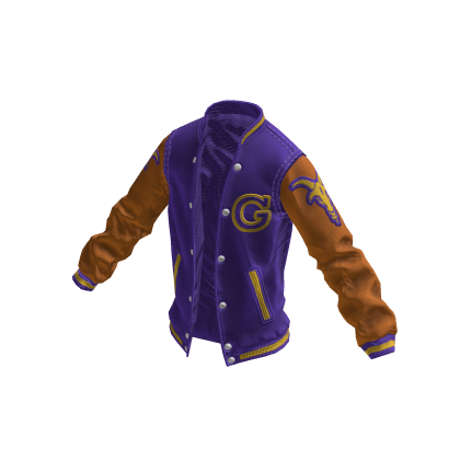 College Jacket | Purple Yellow Orange