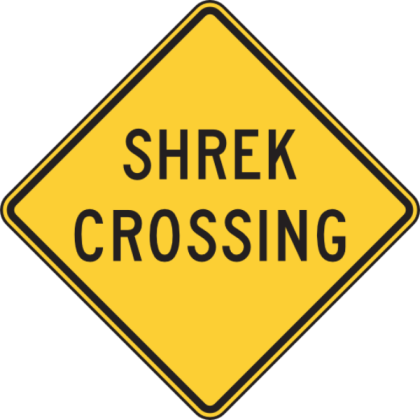 Shrek Crossing Sign Roblox decal