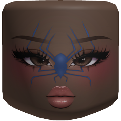 Baddie Blue Spider Tattoo Makeup