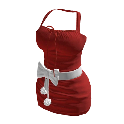 Red Pom Pom Tight Dress | Roblox Item - Rolimon's