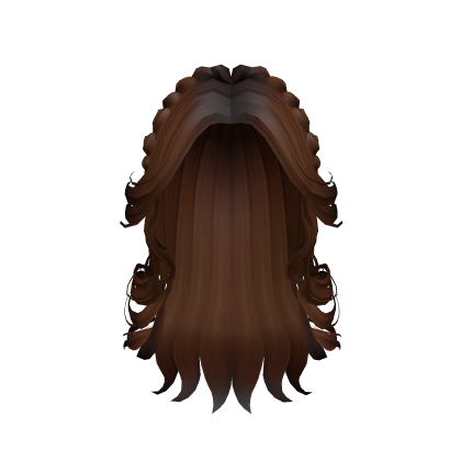 Trendy Curly Dark Brown Long Hair Roblox item