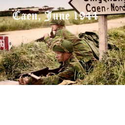 British paratroopers landing in Caen, June  1944