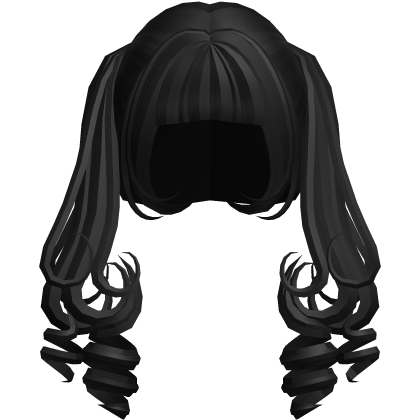 black lolita pigtail curly Roblox item