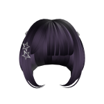 Cute Short Hair w Stars (Purple)
