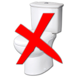 Do not poop in toilet