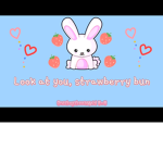 Cute strawberry bunny