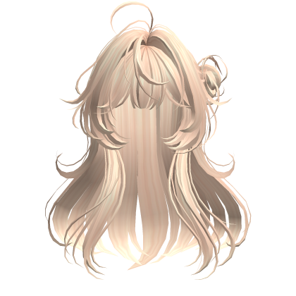 Blonde Cute Anime Girl Hair w/ Side Bun Roblox item