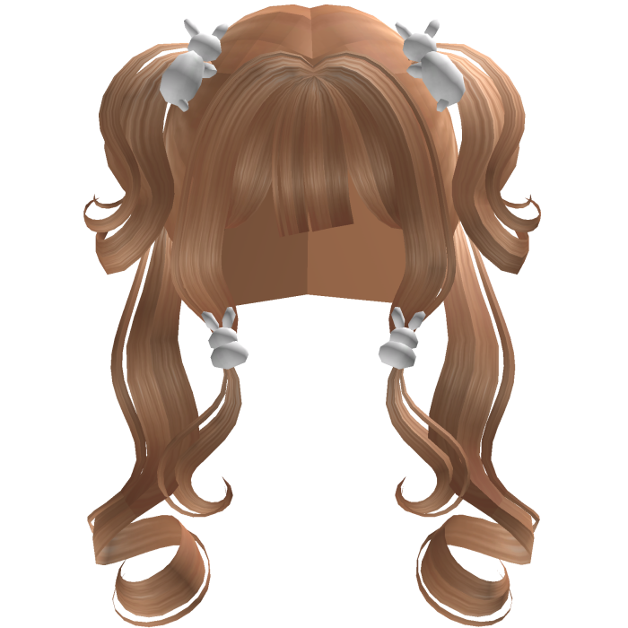 Cute Adorable Bunny Pigtails in Orange