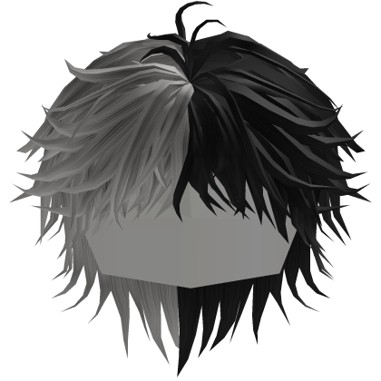 Grey & Black Messy Anime Boy Hair Roblox item